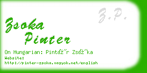 zsoka pinter business card